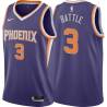 Purple Kenny Battle SUNS #3 Twill Basketball Jersey FREE SHIPPING