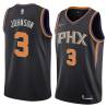 Black Frank Johnson SUNS #3 Twill Basketball Jersey FREE SHIPPING