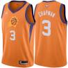 Orange Rex Chapman SUNS #3 Twill Basketball Jersey FREE SHIPPING