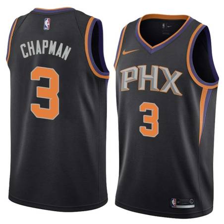 Black Rex Chapman SUNS #3 Twill Basketball Jersey FREE SHIPPING