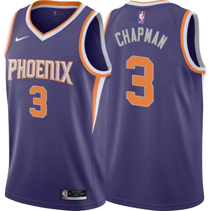 Purple Rex Chapman SUNS #3 Twill Basketball Jersey FREE SHIPPING