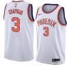 White Rex Chapman SUNS #3 Twill Basketball Jersey FREE SHIPPING