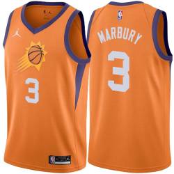 Orange Stephon Marbury SUNS #3 Twill Basketball Jersey FREE SHIPPING