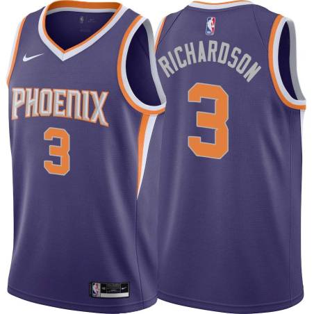 Purple Quentin Richardson SUNS #3 Twill Basketball Jersey FREE SHIPPING