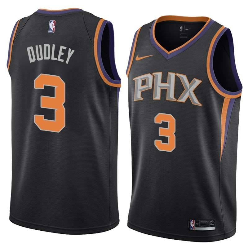 Black Jared Dudley SUNS #3 Twill Basketball Jersey FREE SHIPPING