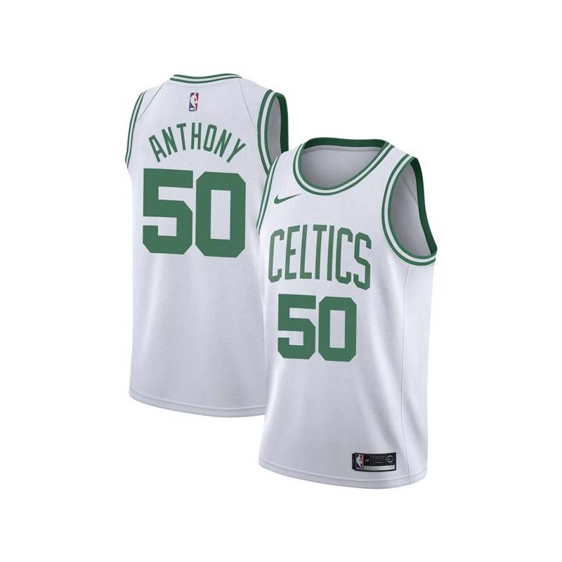 White Joel Anthony Twill Basketball Jersey -Celtics #50 Anthony Twill Jerseys, FREE SHIPPING