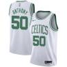 White Joel Anthony Twill Basketball Jersey -Celtics #50 Anthony Twill Jerseys, FREE SHIPPING