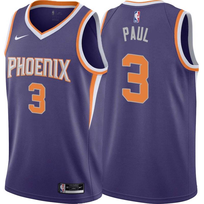 Purple Chris Paul SUNS #3 Twill Basketball Jersey FREE SHIPPING