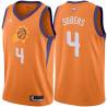 Orange Ricky Sobers SUNS #4 Twill Basketball Jersey FREE SHIPPING