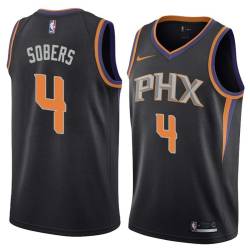 Black Ricky Sobers SUNS #4 Twill Basketball Jersey FREE SHIPPING