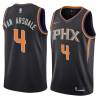 Black Tom Van Arsdale SUNS #4 Twill Basketball Jersey FREE SHIPPING