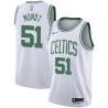 White Todd Mundt Twill Basketball Jersey -Celtics #51 Mundt Twill Jerseys, FREE SHIPPING