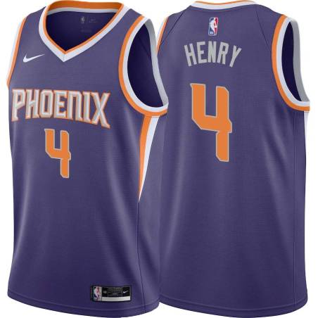 Purple Skeeter Henry SUNS #4 Twill Basketball Jersey FREE SHIPPING