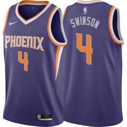 Purple Aaron Swinson SUNS #4 Twill Basketball Jersey FREE SHIPPING