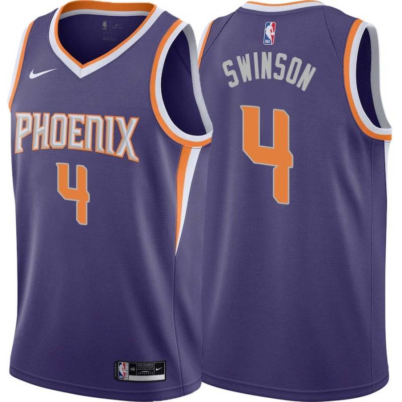 Purple Aaron Swinson SUNS #4 Twill Basketball Jersey FREE SHIPPING