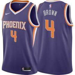 Purple Gerald Brown SUNS #4 Twill Basketball Jersey FREE SHIPPING