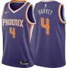 Purple Donnell Harvey SUNS #4 Twill Basketball Jersey FREE SHIPPING