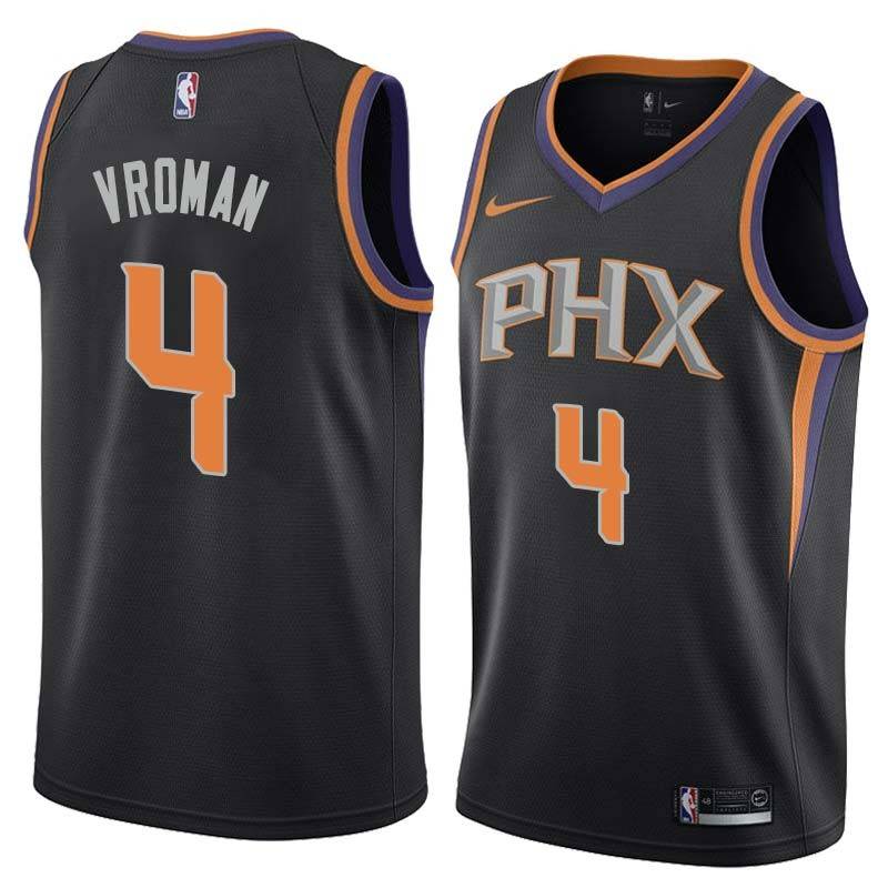 Black Jackson Vroman SUNS #4 Twill Basketball Jersey FREE SHIPPING