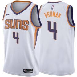 White2 Jackson Vroman SUNS #4 Twill Basketball Jersey FREE SHIPPING