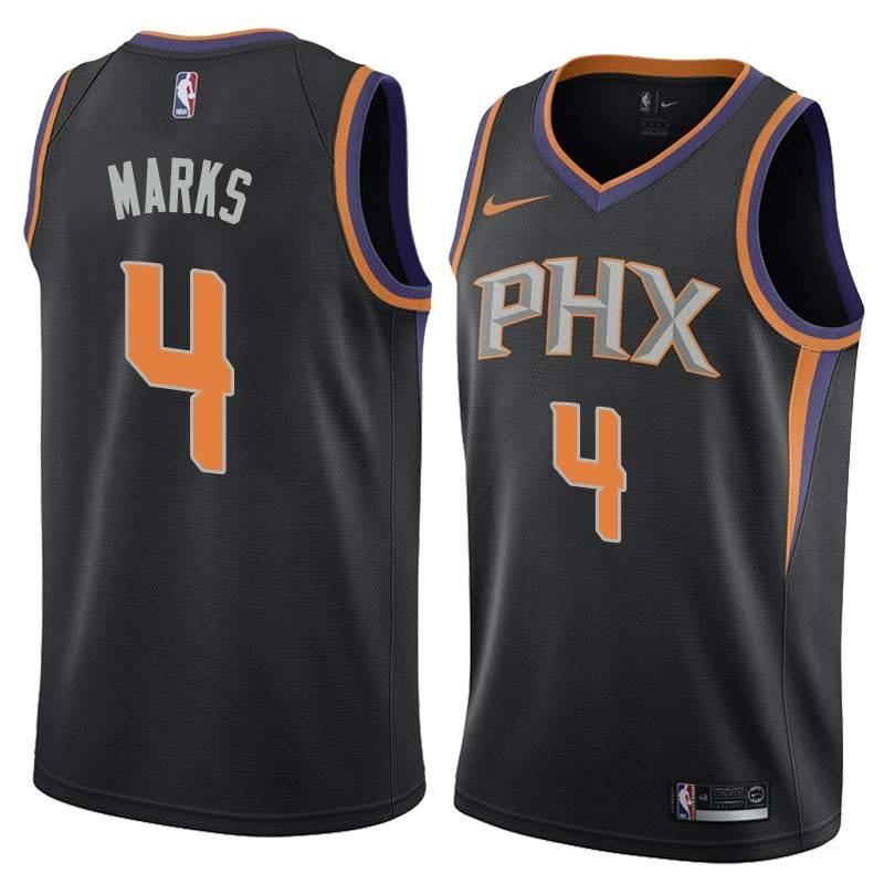 Black Sean Marks SUNS #4 Twill Basketball Jersey FREE SHIPPING