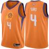 Orange Courtney Sims SUNS #4 Twill Basketball Jersey FREE SHIPPING