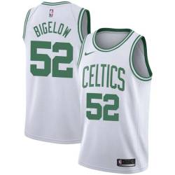 White Bob Bigelow Twill Basketball Jersey -Celtics #52 Bigelow Twill Jerseys, FREE SHIPPING