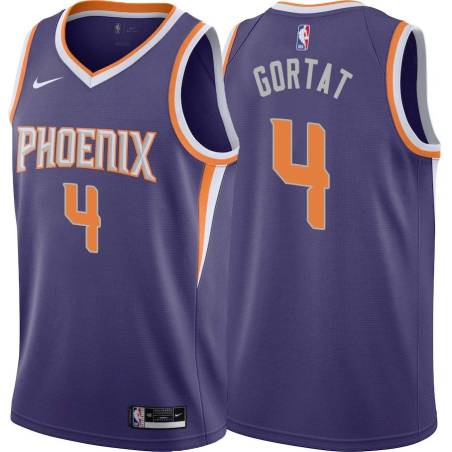 Purple Marcin Gortat SUNS #4 Twill Basketball Jersey FREE SHIPPING