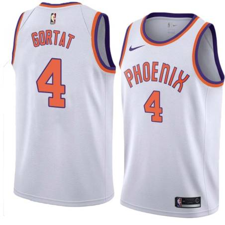 White Marcin Gortat SUNS #4 Twill Basketball Jersey FREE SHIPPING