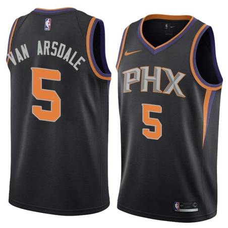 Black Dick Van Arsdale SUNS #5 Twill Basketball Jersey FREE SHIPPING