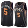 Black Dick Van Arsdale SUNS #5 Twill Basketball Jersey FREE SHIPPING