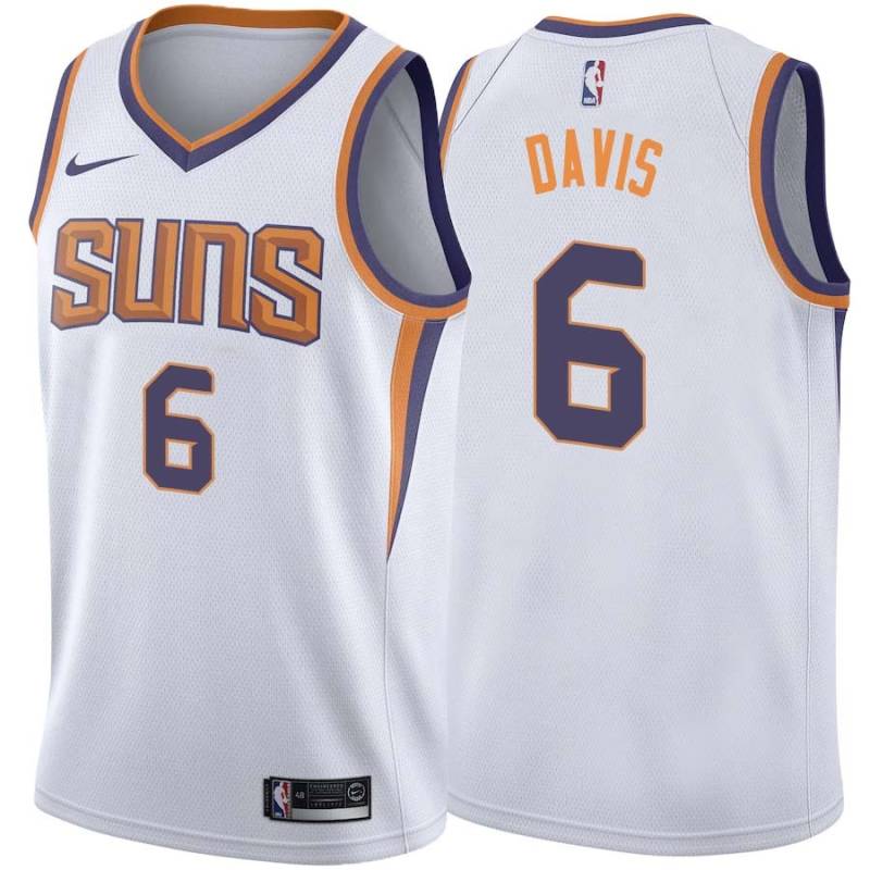 White2 Walter Davis SUNS #6 Twill Basketball Jersey FREE SHIPPING