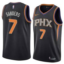 Black Mike Sanders SUNS #7 Twill Basketball Jersey FREE SHIPPING