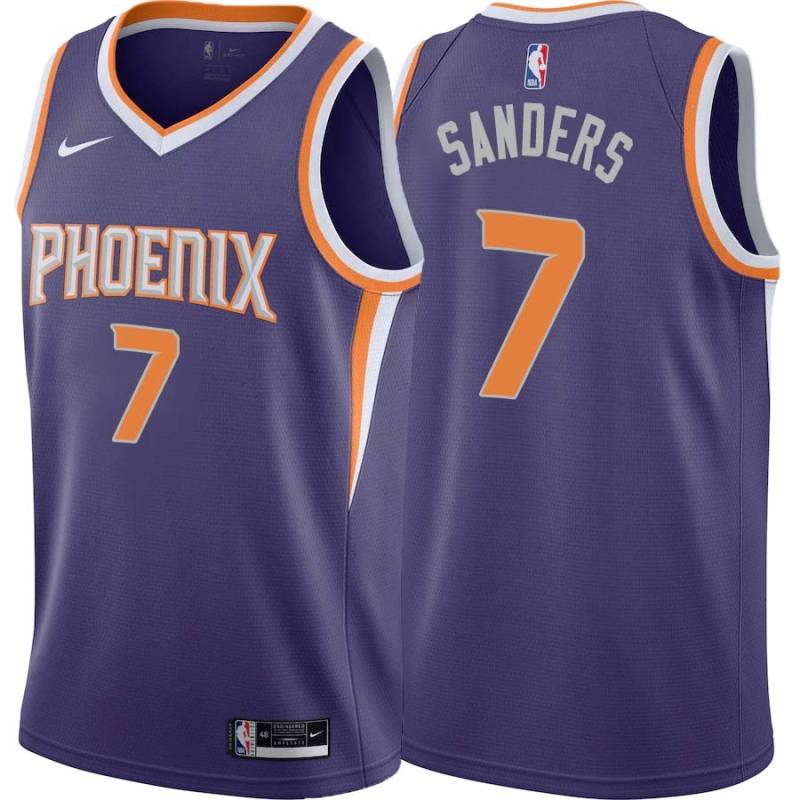 Purple Mike Sanders SUNS #7 Twill Basketball Jersey FREE SHIPPING