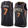 Black Kevin Johnson SUNS #7 Twill Basketball Jersey FREE SHIPPING