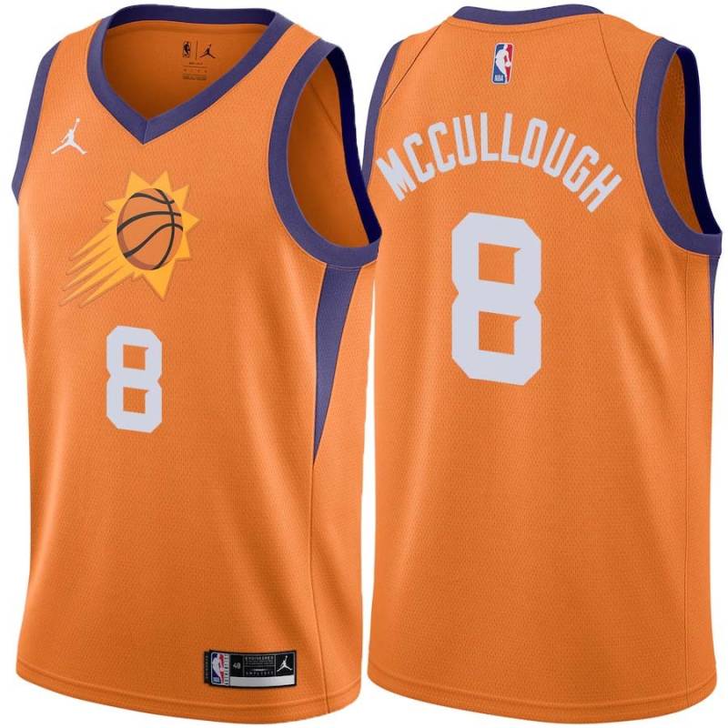 Orange John McCullough SUNS #8 Twill Basketball Jersey FREE SHIPPING