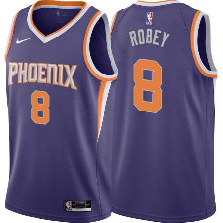 Purple Rick Robey SUNS #8 Twill Basketball Jersey FREE SHIPPING