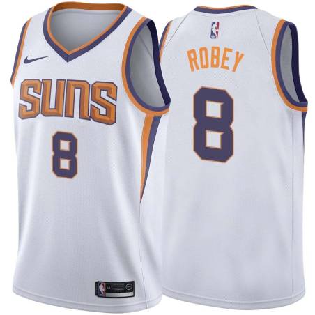 White2 Rick Robey SUNS #8 Twill Basketball Jersey FREE SHIPPING