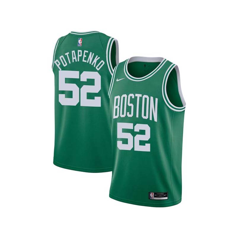 Green Vitaly Potapenko Twill Basketball Jersey -Celtics #52 Potapenko Twill Jerseys, FREE SHIPPING