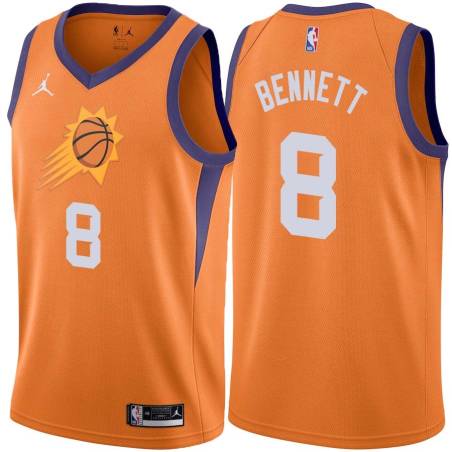 Orange Mario Bennett SUNS #8 Twill Basketball Jersey FREE SHIPPING