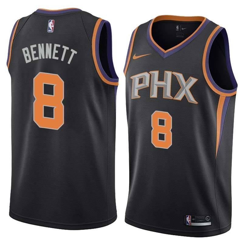 Black Mario Bennett SUNS #8 Twill Basketball Jersey FREE SHIPPING