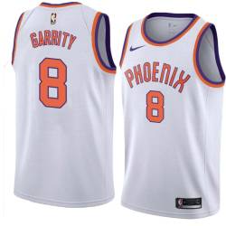 White Pat Garrity SUNS #8 Twill Basketball Jersey FREE SHIPPING