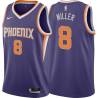 Purple Oliver Miller SUNS #8 Twill Basketball Jersey FREE SHIPPING