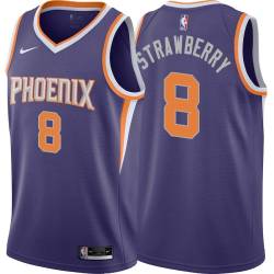 Purple DJ Strawberry SUNS #8 Twill Basketball Jersey FREE SHIPPING