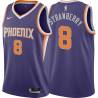 Purple DJ Strawberry SUNS #8 Twill Basketball Jersey FREE SHIPPING