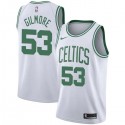 White Artis Gilmore Twill Basketball Jersey -Celtics #53 Gilmore Twill Jerseys, FREE SHIPPING