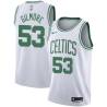 White Artis Gilmore Twill Basketball Jersey -Celtics #53 Gilmore Twill Jerseys, FREE SHIPPING