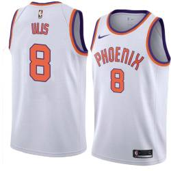 White Tyler Ulis SUNS #8 Twill Basketball Jersey FREE SHIPPING