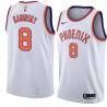 White Frank Kaminsky SUNS #8 Twill Basketball Jersey FREE SHIPPING