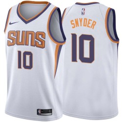 White2 Dick Snyder SUNS #10 Twill Basketball Jersey FREE SHIPPING