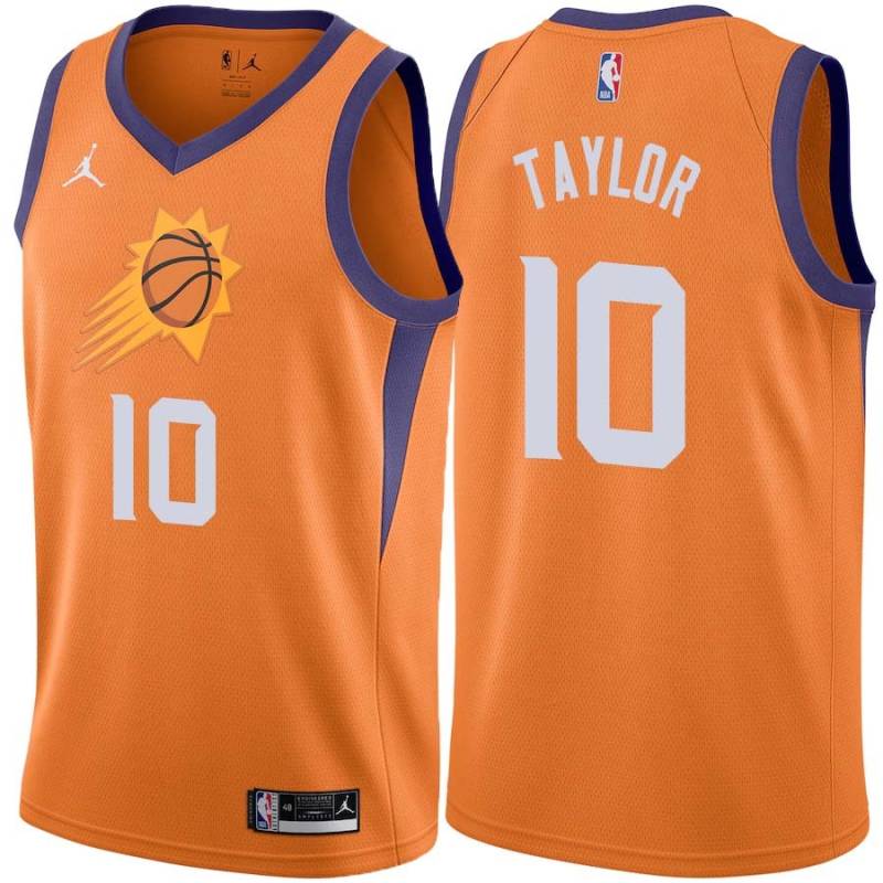 Orange Fred Taylor SUNS #10 Twill Basketball Jersey FREE SHIPPING